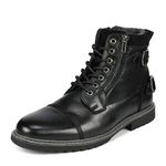 Bruno Marc Men's Black Dress Combat Motorcycle Oxfords Chukka Boots Size 12 M US Philly_10