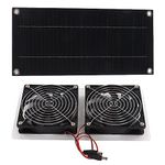 Solar Panel Fan Kit, Waterproof Solar Exhaust Fan Durable to Test Octopus for Greenhouse (Single Panel)