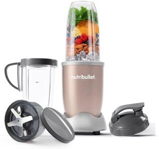 nutribullet Blender 900 Series - Powerful 24,000 RPM Extractor Blends Frozen Fruit, Nuts & Ice - Includes an Oversized Cup, a Tall Cup, a Handled Ring & 2 Lids - For Smoothies & Juices