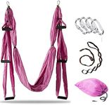 Ovyuzhen Aerial Yoga Hammock,Ultra Strong Yoga Swings Set Trapeze Extension,Antigravity Ceiling Hanging Sling Inversion Exercises