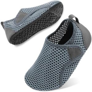 Besroad Boys Skin Water Shoes with Lightweight Sole Toddler Kids Soft Fit Water Sock Non-Slip Beach Swim Surf Grey 8-8.5Toddler