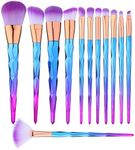 BTYMS 12 Pcs Makeup Brushes Set Foundation Blending Blush Concealer Eye Face Lip Brushes For Powder Liquid Cream Complete Makeup Brushes Kit Synthetic Bristles