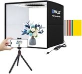 PULUZ Mini Photo Studio Light Box, Photo Shooting Tent kit, Portable Folding Photography Light Tent with CRI >95 96pcs LED Light & 6 Kinds Double-Sided Color Backgrounds for Small Size Products