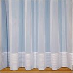 John Aird Sarah - Plain White Net Curtain With Envelope Base - Width Sold By The Metre Drop: 48" (122cm)