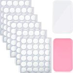 900 Pieces Disposable Eyelash Glue Holder Pallet Eyelash Extension Glue Sticker Pads and 2 pieces Reusable Eyelash Pad Stand for Makeup Tool Supply