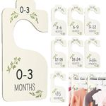 8 PCS Baby Wardrobe Dividers Beautiful for Clothes Organizer Baby Age Hanger Dividers, Wardrobe Dividers for Baby Clothes, for Infant Newborn Boys & Girls