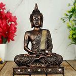 Global Grabbers new 25 centimetre Meditating sitting Buddha statue showpiece idol home decor items for living room and gifts (1, A_COP-BS2)