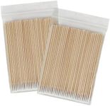 200 Pcs Pointed Cotton Swabs - 4 Inch Precision Microblading Cotton Swabs with Wooden Sticks - Microblading Supplies & Brow Mapping Kit, Permanent Makeup, Nail Supplies