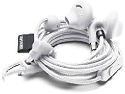 urbanears 4091380 Sumpan Wired in-Ear Headphones, Lightweight Hooked Up Earbud, with Tangle-Free Cord, CableLoop and Built-in Microphone and Remote, True White