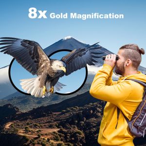 USCAMEL 8x21 Compact Binoculars – Lightweight Portable Folding