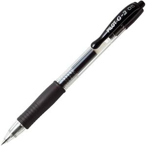 Pilot G-2 Retractable Extra Fine Gel Pen, Nib Size 0.5 mm, Black