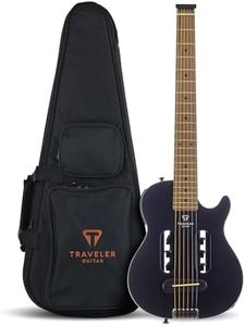Traveler Guitar 6 String Acoustic-Electric Guitar, Right, Black Satin (MK3 BKS)