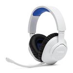 JBL Quantum 360P Wireless Bluetooth Gaming Headset with Microphone for Playstation, Compatible with Other Consoles, 22-Hour Battery Life, White