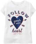 Carter's Little Girls' Slogan Tee (Toddler/Kid) - Follow Your Heart - 4