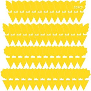 50 Pack Sticky Traps Fruit Fly Fungus Gnat Trap Killer, Joogee yellow Dual Sided Gnat Trap, Disposable Insect Catcher Sticky Board,Non-Toxic and Odorless,for Mosquitoes, Houseplant, Garden