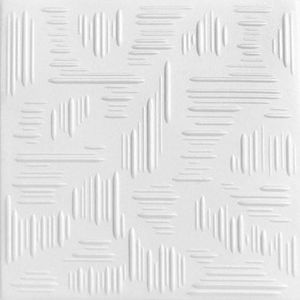 A La Maison Ceilings R60 Country Wheat Foam Glue-up Ceiling Tile (21.6 sq. ft./Case), Pack of 8, Plain White