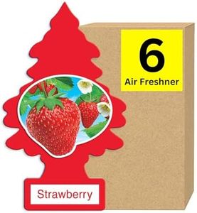 LITTLE TREES Car Air Freshener | Hanging Paper Tree for Home or Car | Strawberry | 6 Pack