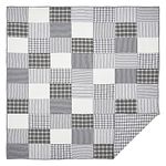 VHC Brands, Sawyer Mill Patchwork Reversible Queen Quilt, Black, 90x90