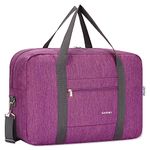 for Easyjet Airlines Cabin Bag 45x36x20 Underseat Foldable Travel Duffel Bag Holdall Tote Carry on Luggage Overnight for Women and Men 25L (Thick Series Deep Purple (with Shoulder Strap))