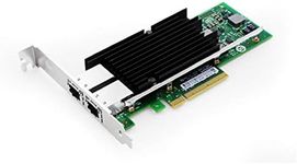 10Gb PCIe x8/x16 Converged Ethernet Network Card, Copper RJ45 Ports LAN Card NIC with Intel X540 Controller Server Support Windows Server/Windows/Linux/Vmware ESXI (X540-AT2 (RJ45 Port x 2))
