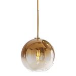 KCO Lighting 1-Light Modern Glass Pendant Lights Large Gold Globe Pendant Light Mid Century Single Pendant Light Kitchen Island Dining Room Lighting Fixtures Ceiling Hanging