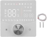 Smart Digital Thermostat with LCD Color Display, Precise Control for Sauna or Underfloor Heating (White)