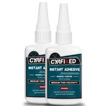 CYAFIXED Strong Cyanoacrylate (CA) Super Glue, Fast Curing Medium-Thin Viscosity Instant Adhesive, 4 oz. (113.6 Grams) - CA Glue for Plastic, Metal, Permanent Repair and DIY Household