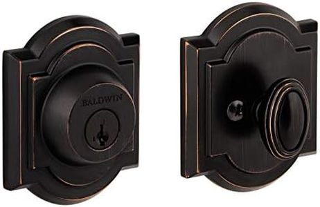 Baldwin 380 ARB 11P SMT CP RCAL Single Cylinder Arched Deadbolt Featuring SmartKey, Venetian Bronze