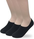 Eedor No Show Socks for Women - Non Slip & Low Cut Invisible Socks - Soft & Stretchable Cotton Blend - 3 Pack (Medium)