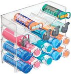 mDesign Set of 4 Stackable Bottle S