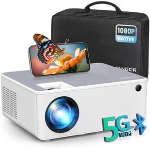 FANGOR 1080P HD Projector, WiFi Bluetooth Projectors, Max 230” Projection Screen Portable Home Theater Video Movie Proyector With Tripod, Compatible with HDMI, USB, Laptop, iOS & Android Phone