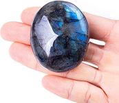 Natural Labradorite Plam Stones,Gemstones Irregular Polished Worry Stone 1.5"-2.7"