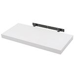 WOLTU Floating Shelves, White Floating Shelves for Wall with Strong Bracket,Ideal Home Decor Accessories for Bedroom,Living Room,Office,Bathroom,Kitchen,Wood,30cm RG9371ws