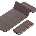 Foldable Yoga Mat,Exercise Mats for Home Workout,Comfortable and Durable,8mm Thick-Portable Folding Mat,Non Slip,Pilates Mat Thick,Outdoor Use,Meditation,Travel,Camping(71"x24" x0.31") (Latte with black coffee) (Light brown + apricot)