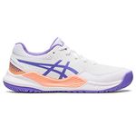 ASICS Kid's Gel-Resolution 9 Grade School Tennis Shoes, 4H, White/Amethyst