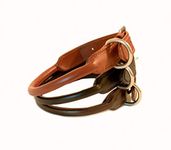 SIE Rolled Leather Dog Collars (20'', Chestnut)