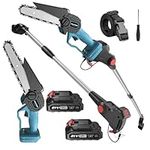 2-in-1 Cordless Pole Saw & 8-Inch M