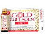 Gold Collagen Forte | The Original #1 Liquid Collagen Anti Aging Beauty Supplement | Marine Collagen Drink with Hyaluronic Acid, Antioxidants, Vitamins & Minerals for Skin, Hair, Nails | 10 Day