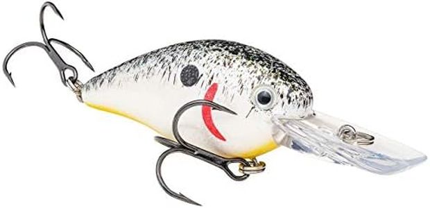 "Strike King Lures, KVD 1.5 Deep Diver Crankbait Lure, Freshwater, 2 1/4"" Length, 3/8 oz, Deep Diving, Pearl/Blk Splater Char, Per 1" (HCKVDS1.5D-570)