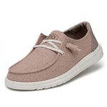 Hey Dude Women's Wendy Woven Moc Toe Shoes, Blush, 5 UK