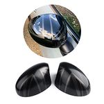 MINI R55-R61 Union Jack Wing Mirror Cover, Side Mirror Caps Cover for Mini Cooper One/S/JCW R Series R55 R56 R57 R58 R59 R60 R61(Union Jack Black, For Manual Folding Mirror)