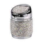 eing Car Ashtray Portable Auto Bling-Bling Cigarette Smokeless Cylinder Cup Holder Crystal Outdoor Ashtray with Lid,Rhinestone Diamond Car Ashtray Car Accessories for Women and Men,Car,Home,Office