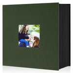 Ywlake Photo Album 4x6 600 Pockets Photos, Linen Cover Large Picture Albums Holds 600 Horizontal and Vertical Photos Green