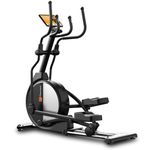 Flexnest Flextrainer Plus Smart Bluetooth Enabled Elliptical Cross Trainer with in-Built Display, 10kgs Flywheel, Max Weight: 120kg for Home Gym Workout - Black