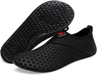 BARERUN Womens Mens Barefoot Quick Dry Aqua Socks for Swim Beach Pool Surf Yoga Black 8.5-9.5 M US Women / 7-7.5 M US Men