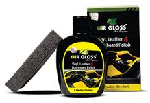 AIR GLOSS Leather Vinyl Polish | Perfect Polish for Car Interior | Seats Covers and Door Panels Restores and Protects - White 150 ml