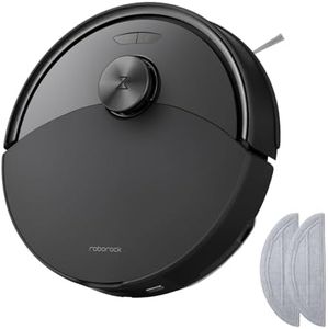 roborock Q10 S5-Set Saugroboter mit Wischfunktion, 10.000 Pa Saugkraft, Dual Anti-Tangle System, Auto Lifting Mopping, Ideal für Tierhaare&Teppiche&Hartböden (Schwarz)