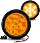 TRUE MODS 2pc 4" Round Amber LED Tr