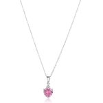 Hot And Bold Love Heart Shape Valentine Pendant Western Dainty Necklace for Girls And Women with Extendable Chain. Statement Minimal Fashion Jewellery.