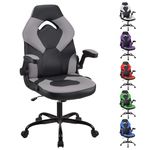 Play haha.Gaming chair Office chair Swivel chair Computer chair Work chair Desk chair Ergonomic Chair Racing chair Leather chair Video game chairs (Grey)